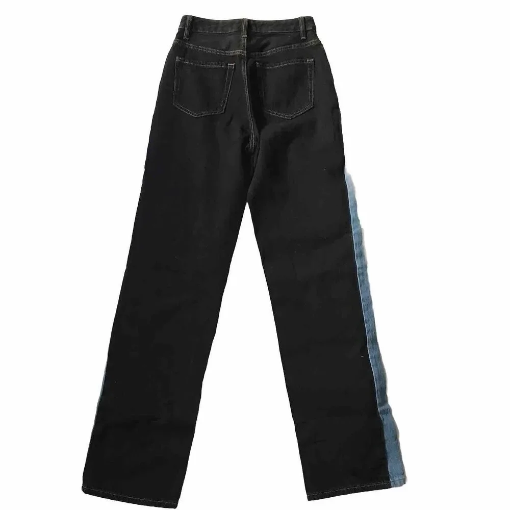 Pacsun Jeans Womens 25 Blue Black 90s Boyfriend Baggy Wide Leg Skater Boho EEUC